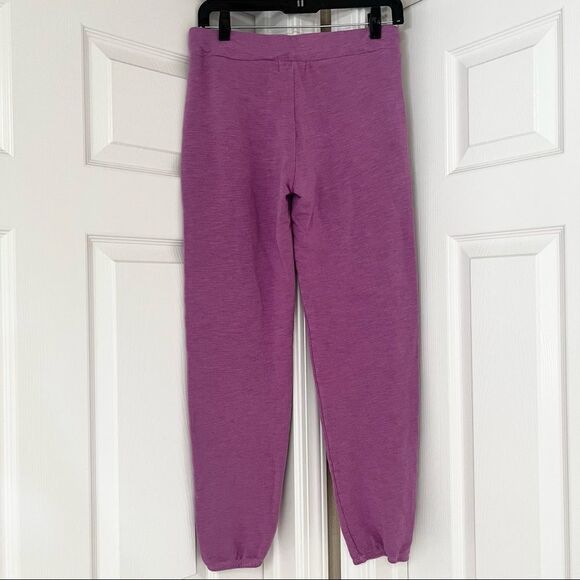 Monrow Super Soft Rayon Cotton Sporty Sweatpants in Neon Purple Small MSRP $128 - Picture 4 of 11